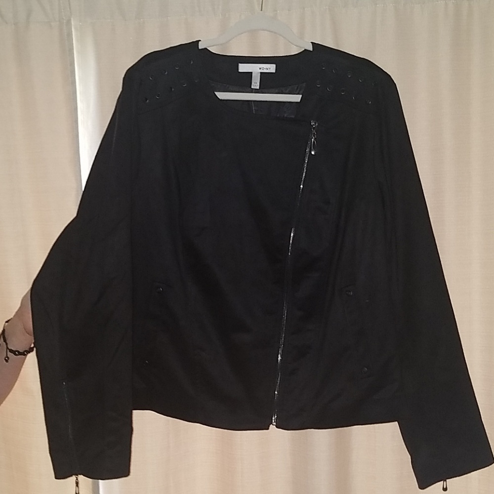 Light suede moto jacket